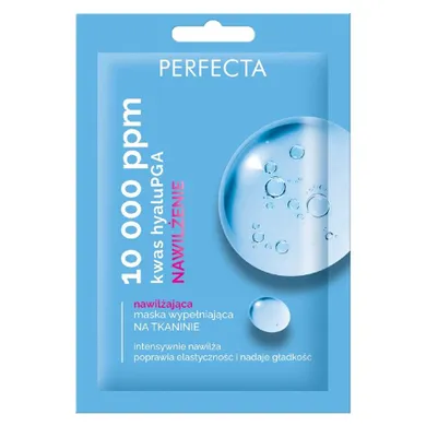 Perfecta, 10 000 ppm, nawilżająca maska wypełniająca do twarzy na tkaninie, 20 ml