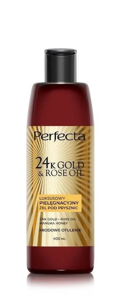 Perfecta 24k Gold&Rose Oil, luksusowy pielęgnacyjny żel pod prysznic, 400 ml