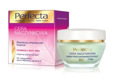 Perfecta, Cera Naczynkowa, krem redukcja zmarszczek, kojenie, na dzień i noc, 50 ml