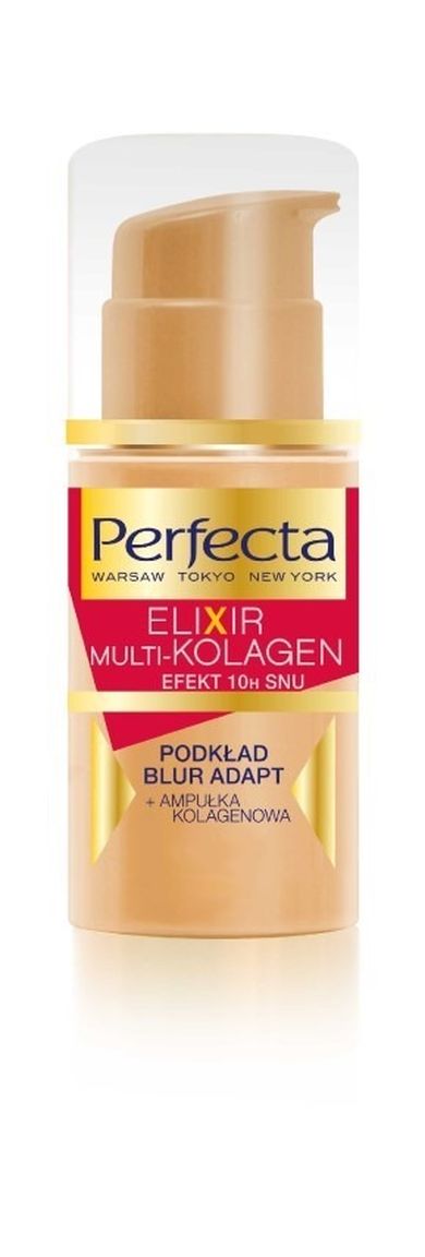 Perfecta, Eliksir Multi Kolagen podkład, Blur Adapt, Beige, 30 ml