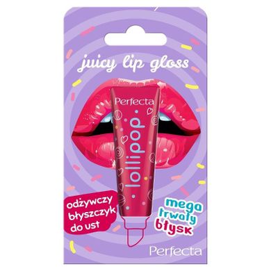 Perfecta, Juicy Lip Gloss, odżywczy błyszczyk do ust, lollipop 10g