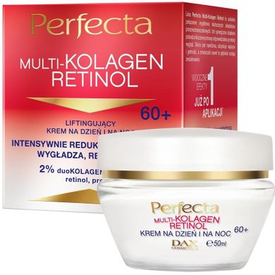 Perfecta, Multikolagen Retinol 60+, krem liftingujący na dzień i na noc, 50 ml