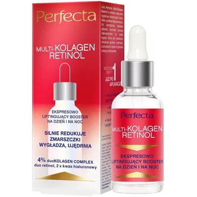 Perfecta, Multikolagen Retinol, serum ekspresowo liftingujące na dzień i na noc, 15 ml