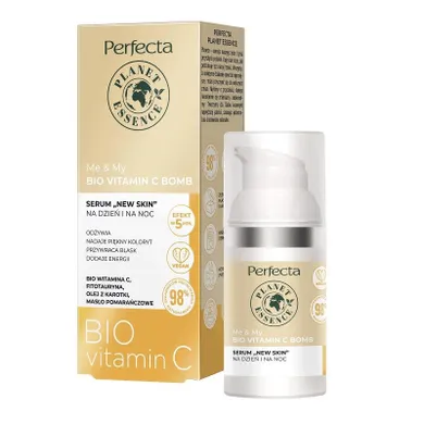 Perfecta, Planet Essence Me & My, serum, new skin, na dzień i na noc bio vitamin c bomb, 30 ml