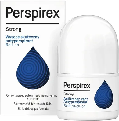 Perspirex, Strong, antyperspirant roll-on dla najsilniejszej ochrony, 20 ml