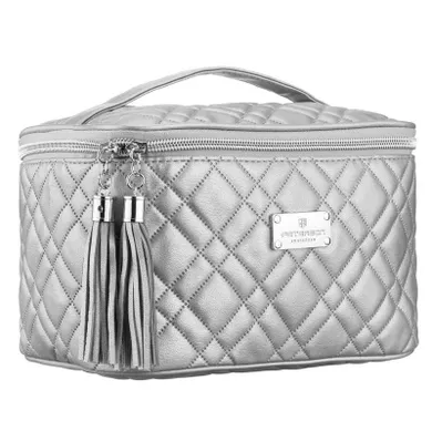 Peterson, kosmetyczka kuferek, srebrna