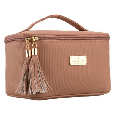 Peterson, kosmetyczka kuferek, tkanina syntetyczna, beżowa