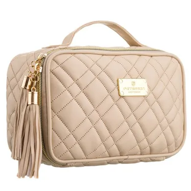 Peterson, kosmetyczka z uchwytem, tkanina syntetyczna, beżowa