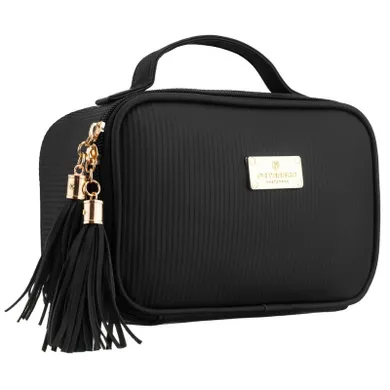 Peterson, kosmetyczka z uchwytem, tkanina syntetyczna, czarna