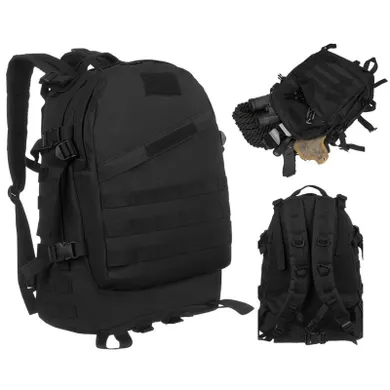 Peterson, plecak militarny, 3-komorowy, czarny