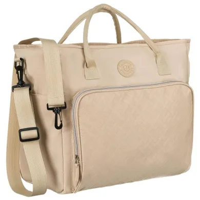 Peterson, torba podróżna z uchwytem na walizkę, beżowa