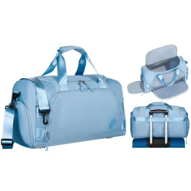 Peterson, torba podróżna z uchwytem na walizkę, błękitna