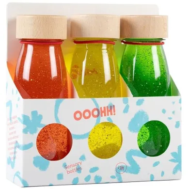 Petit Boum, butelki sensoryczne, float, zmierzch, 3 szt.