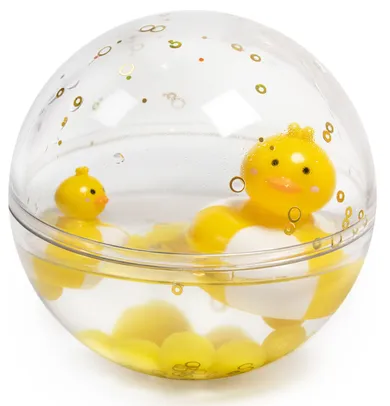 Petit Boum, Happy Bubbles, kula sensoryczna, kaczuszka, 10 cm