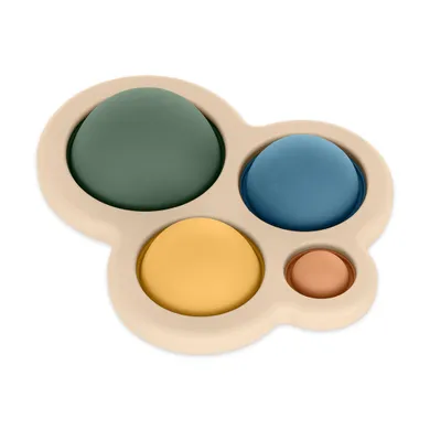 Petite&Mars, Chill Out, pop-it, silikonowa zabawka sensoryczna, Misty Green, 6m+