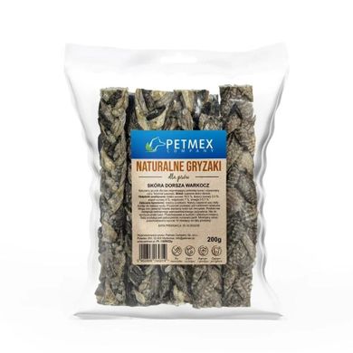Petmex, skóra dorsza warkocz, przysmak dla psów, 200g
