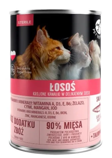 PetRepublic, sterill, z łososiem, karma mokra dla kota, 400g