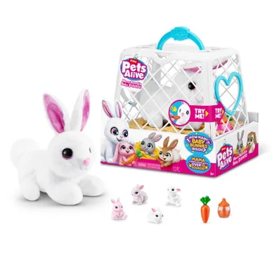 Pets Alive, Mama Bunny & Baby Surprise, mama królik i małe króliczki, zabawka interaktywna
