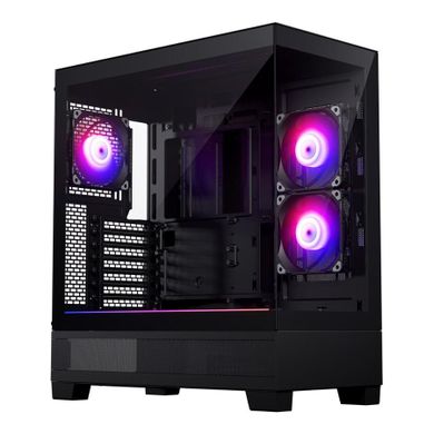 Phanteks, obudowa komputerowa, XT View Tempered Glass Windows, D-RGB, czarna