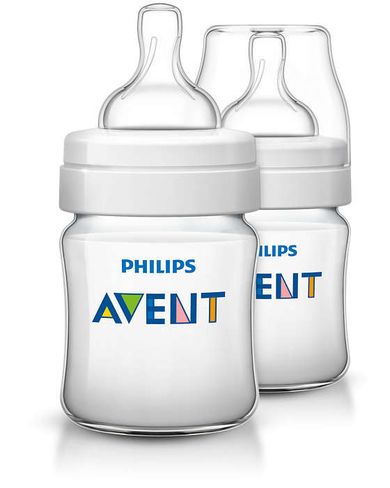 Philips Avent, Classic, butelka do karmienia BPA Free, 125 ml, 2 szt.