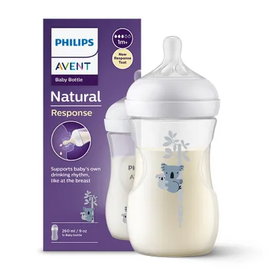 Philips Avent, Responsywne Butelki Natural, Coala, butelka, 1m+, 260 ml