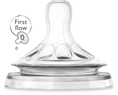 Philips Avent, smoczek dla noworodków z 1 dziurką, 0m+, 2 szt.