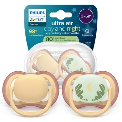 Philips Avent, smoczek ortodontyczny, 0-6 m 2 szt.