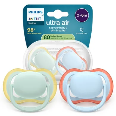 Philips Avent, Ultra Air, smoczek ortodontyczny, 0-6 m, 2 szt.