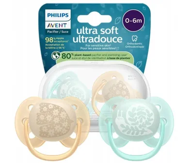 Philips Avent, Ultra Air, smoczek ortodontyczny, 0-6m, 2 szt.