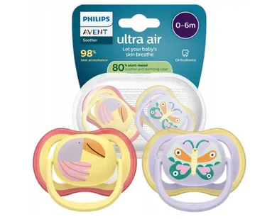 Philips Avent, Ultra Air, smoczek ortodontyczny, 0-6m, 2 szt.