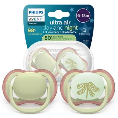 Philips Avent, Ultra Air, smoczek ortodontyczny, 6-18 m, 2 szt.
