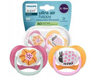 Philips Avent, Ultra Air, smoczek ortodontyczny, 6-18m, 2 szt.