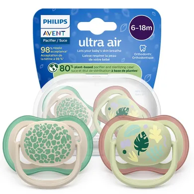 Philips Avent, Ultra Air, smoczek uspokajający, 6-18 m, 2 szt.