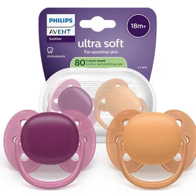 Philips Avent, Ultra Soft, smoczek ortodontyczny, 18 m+, 2 szt.