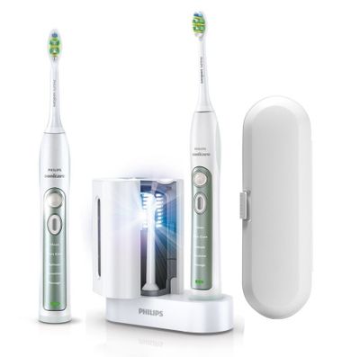 Philips, Sonicare FlexCare z sanitizerem, szczoteczka soniczna, podwójny zestaw, biały, HX6932/36