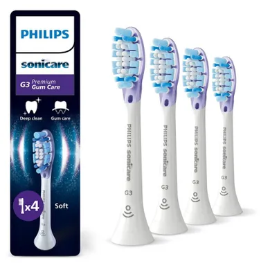 Philips, Sonicare, Premium Gum Care G3, końcówki do szczoteczki, białe, 4 szt., HX9054/87