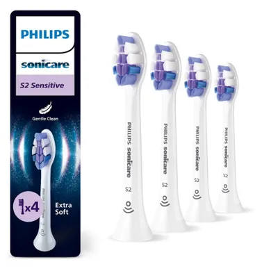 Philips, Sonicare, Sensitive S2, końcówki do szczoteczki, 4 szt., HX6054/87