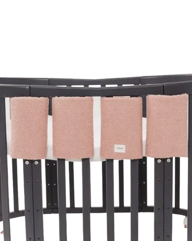 Piapimo, Teddy, ochraniacze modułowe na łóżeczko, róż, 4 szt.