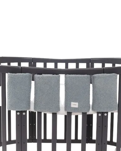 Piapimo, Teddy, ochraniacze modułowe na łóżeczko, szałwia, 4 szt.