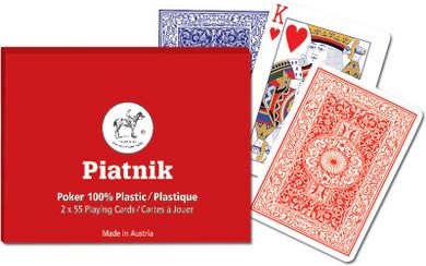 Piatnik, karty do gry, Poker plastic, 2 talie