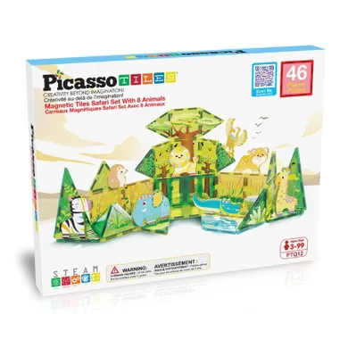 Picasso, Safari, klocki magnetyczne, 46 elementów