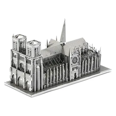 Piececool, Katedra Notre Dame, puzzle metalowe, model 3D, 114 elementów