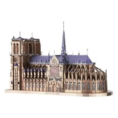 Piececool, Katedra Notre Dame, puzzle metalowe, model 3D, 382 elementy
