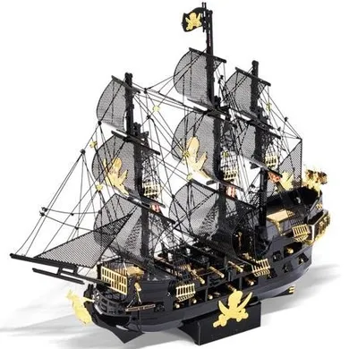 Piececool, Statek Czarna Perła, puzzle metalowe, model 3D, 307 elementów