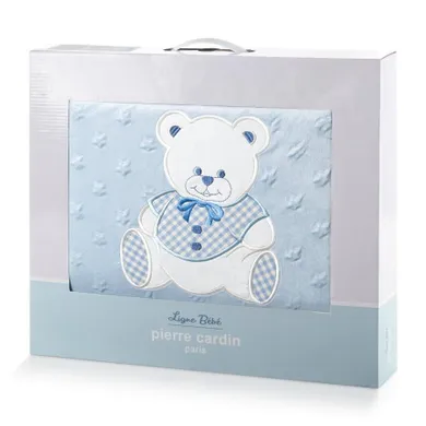 Pierre Cardin, kocyk dziecięcy, 110-140 cm, niebieski