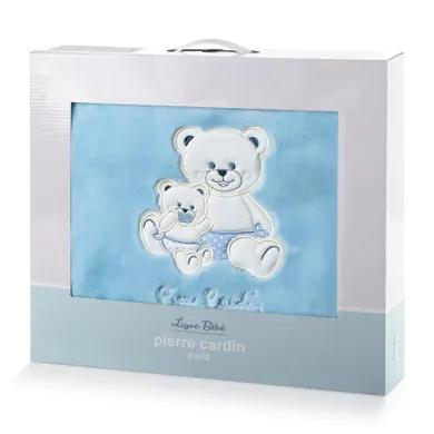 Pierre Cardin, kocyk dziecięcy, 80-110 cm, niebieski