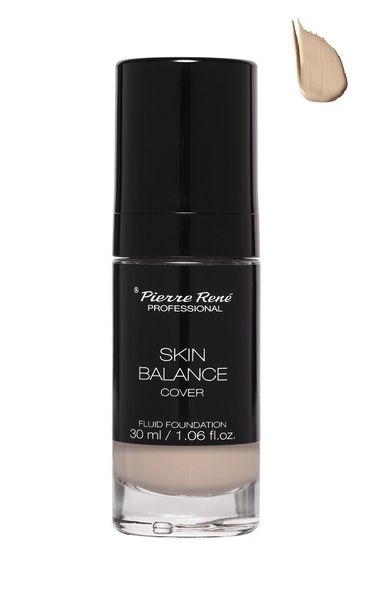 Pierre Rene, Professional Skin Balance Cover Fluid Foundation, wodoodporny podkład kryjący, 22 Light Beige, 30 ml