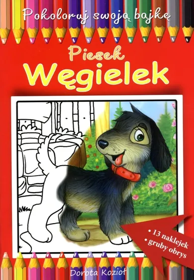 Piesek Węgielek. Pokoloruj swoją bajkę