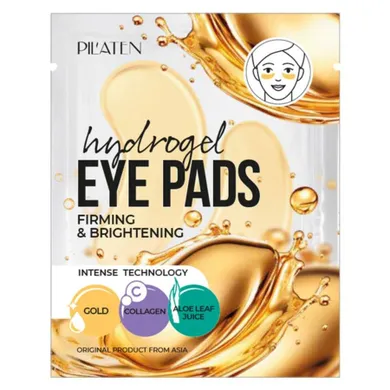 Pilaten, Hydrogel Eye Pads, hydrożelowe płatki pod oczy z kolagenem i złotem koloidalnym, 6g