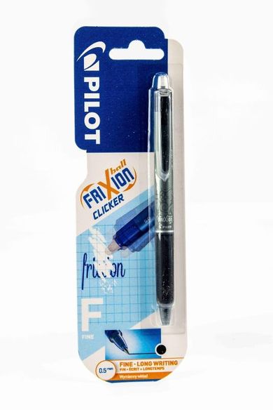 Pilot, Frixion Clicker, pióro kulkowe, czarne, 0.5 mm